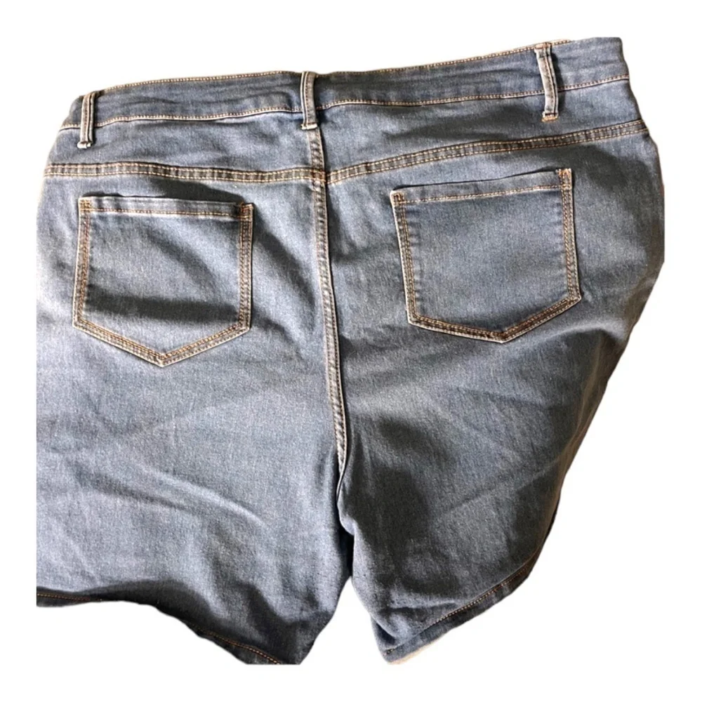 Faded Glory 70s Vibes High Rise Denim Jean Shorts - Picture 3 of 6